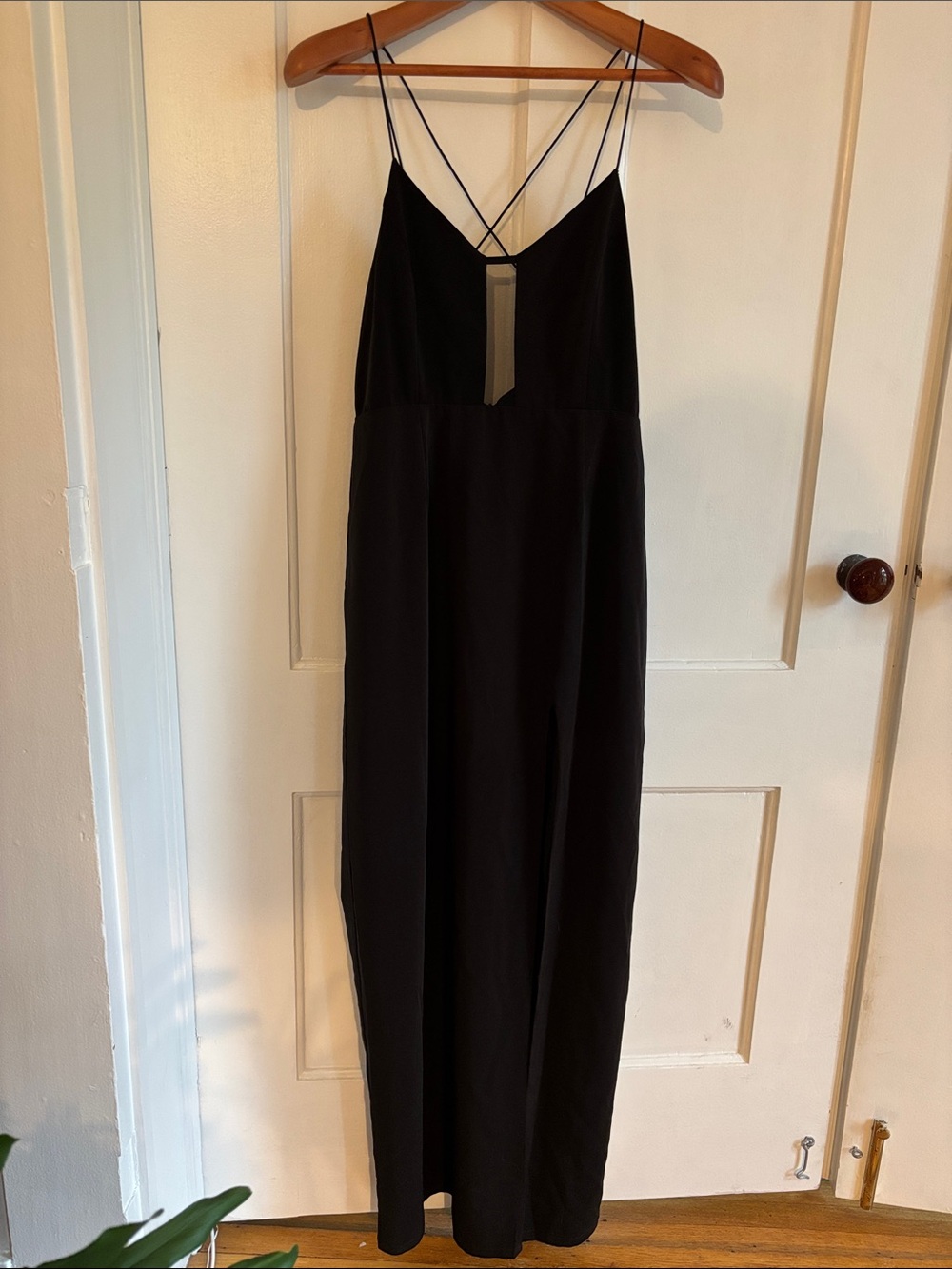 Forever 21 Black Strappy Maxi Dress